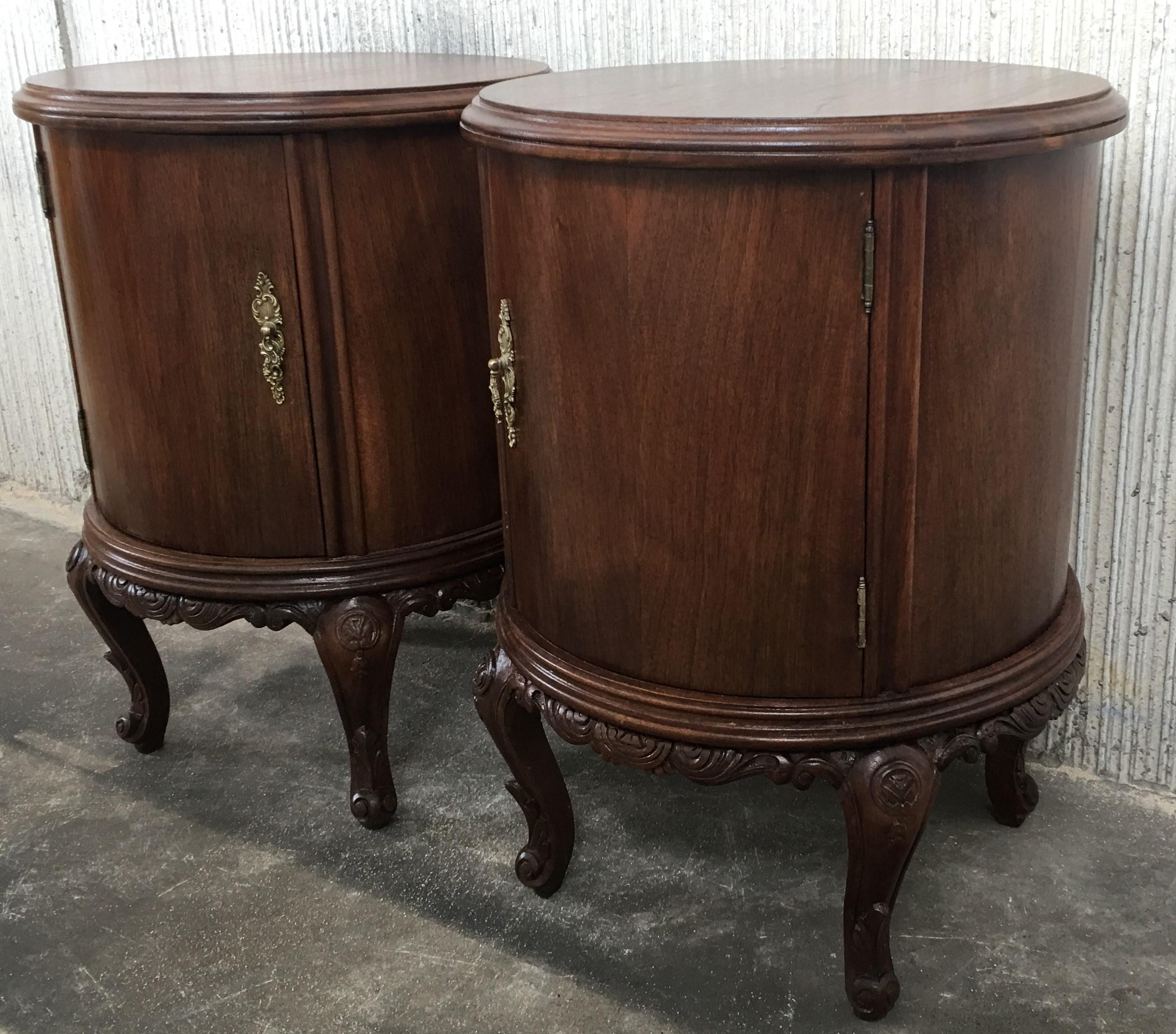 hand-carved vintage nightstands art deco