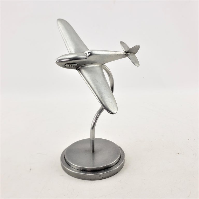 Art Deco Cast Aluminum Stylized Fighter Airplane Model or Sculpture and  Stand For Sale at 1stDibs | airplane cast, airplane trophy, model plane  stand