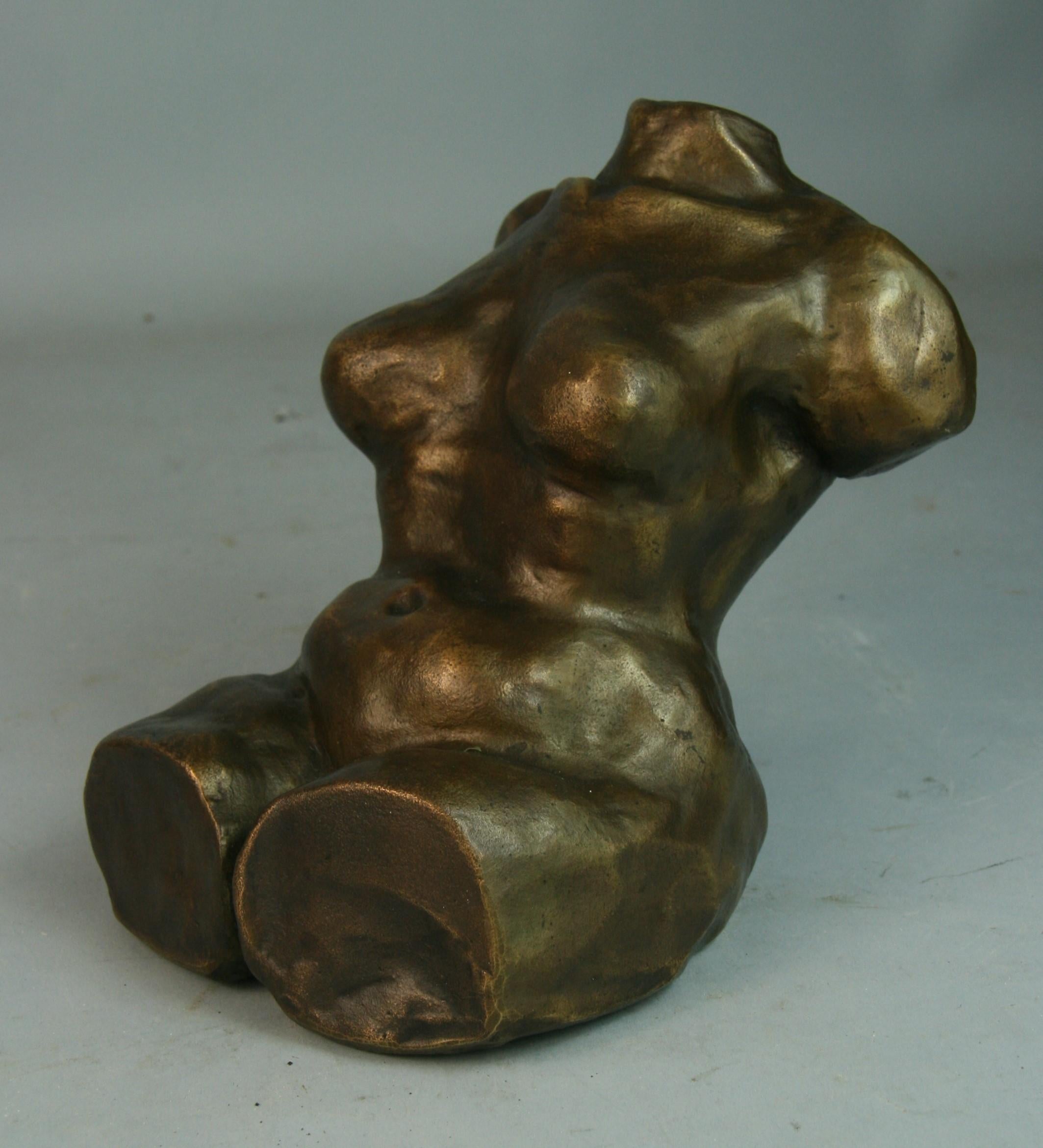 Art Deco Cast Bronze Reclining Nude Sculptures/Bookends In Good Condition For Sale In Douglas Manor, NY