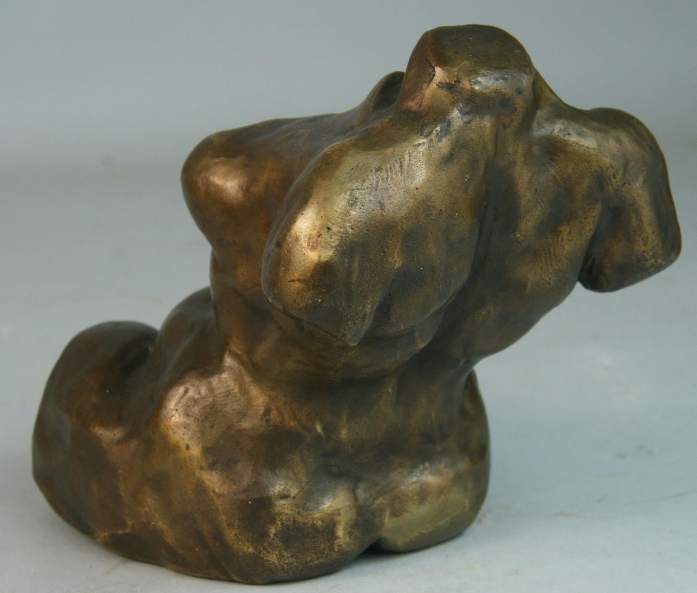 Mid-20th Century Art Deco Cast Bronze Reclining Nude Sculptures/Bookends For Sale
