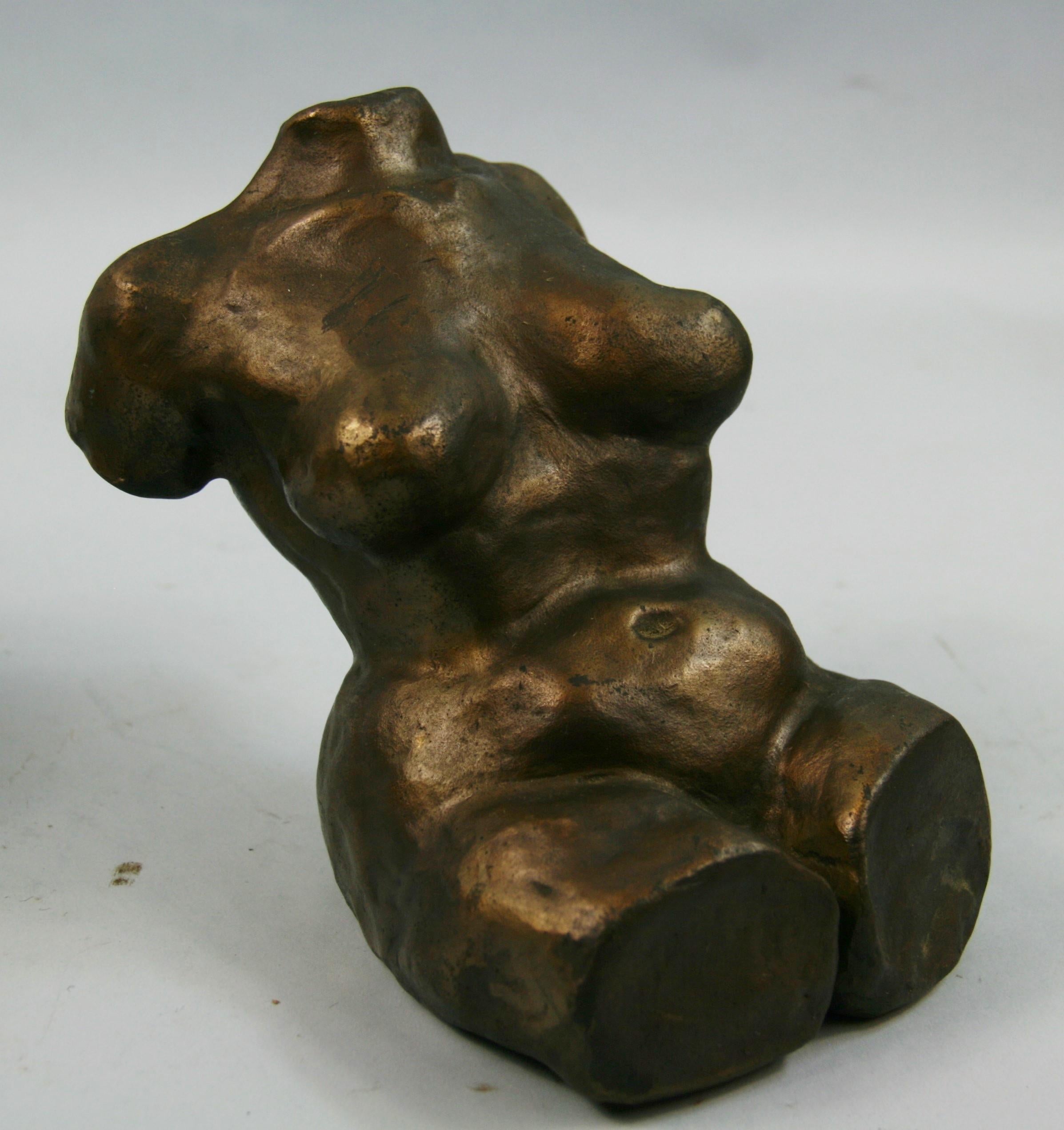 Art Deco Cast Bronze Reclining Nude Sculptures/Bookends For Sale 1