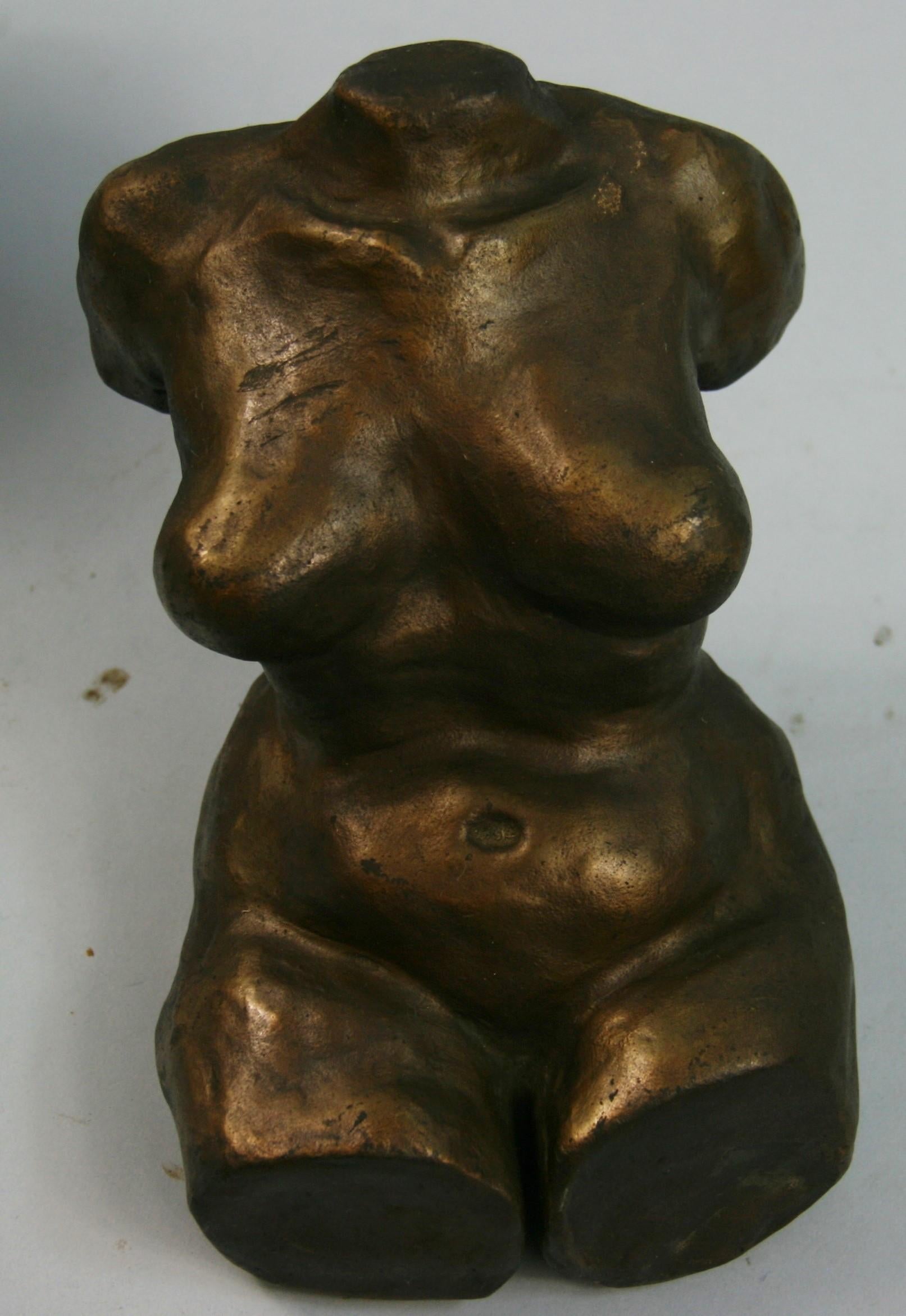 Art Deco Cast Bronze Reclining Nude Sculptures/Bookends For Sale 2