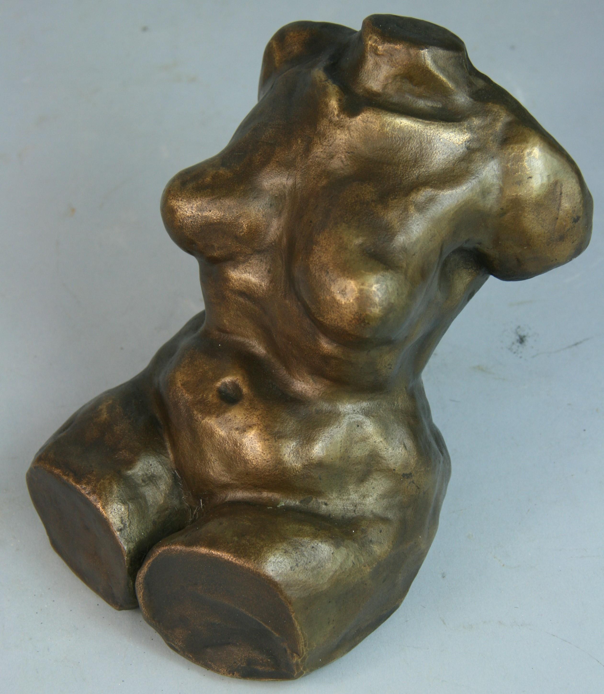 Sculptures/ serre-livres Art Déco en bronze coulé représentant des nus coulés en vente 3