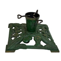 Art Deco Cast Iron Christmas Tree Stand, Vintage, German, 1920s