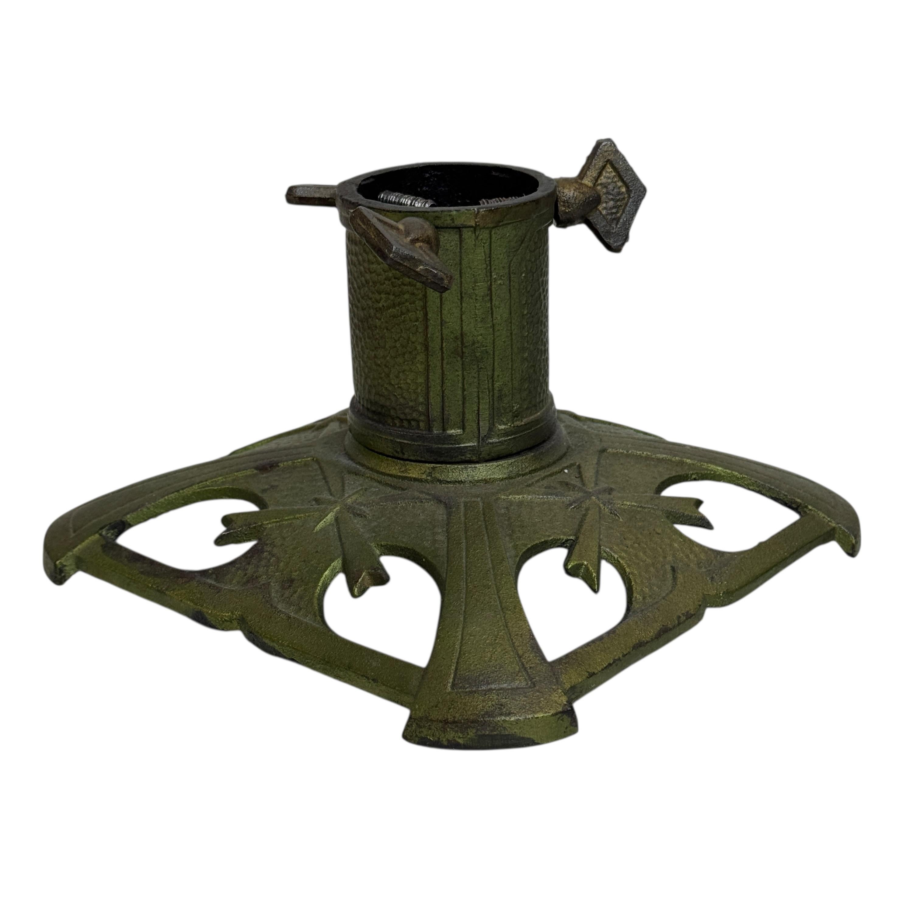 Soporte de hierro fundido Art Decó para árbol de Navidad, Vintage, Alemán, Años 1920 Metal en venta