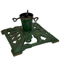 Art Deco Cast Iron Christmas Tree Stand, Vintage, German, 1920s