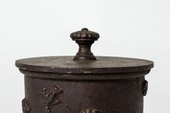 Art Deco Cast Iron jar by Carl Elmberg, Näfveqvarns Bruk, Sweden, 1920s