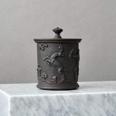 Jarra Art Decó de hierro fundido de Carl Elmberg, Nafveqvarns Bruk, Suecia, años 20