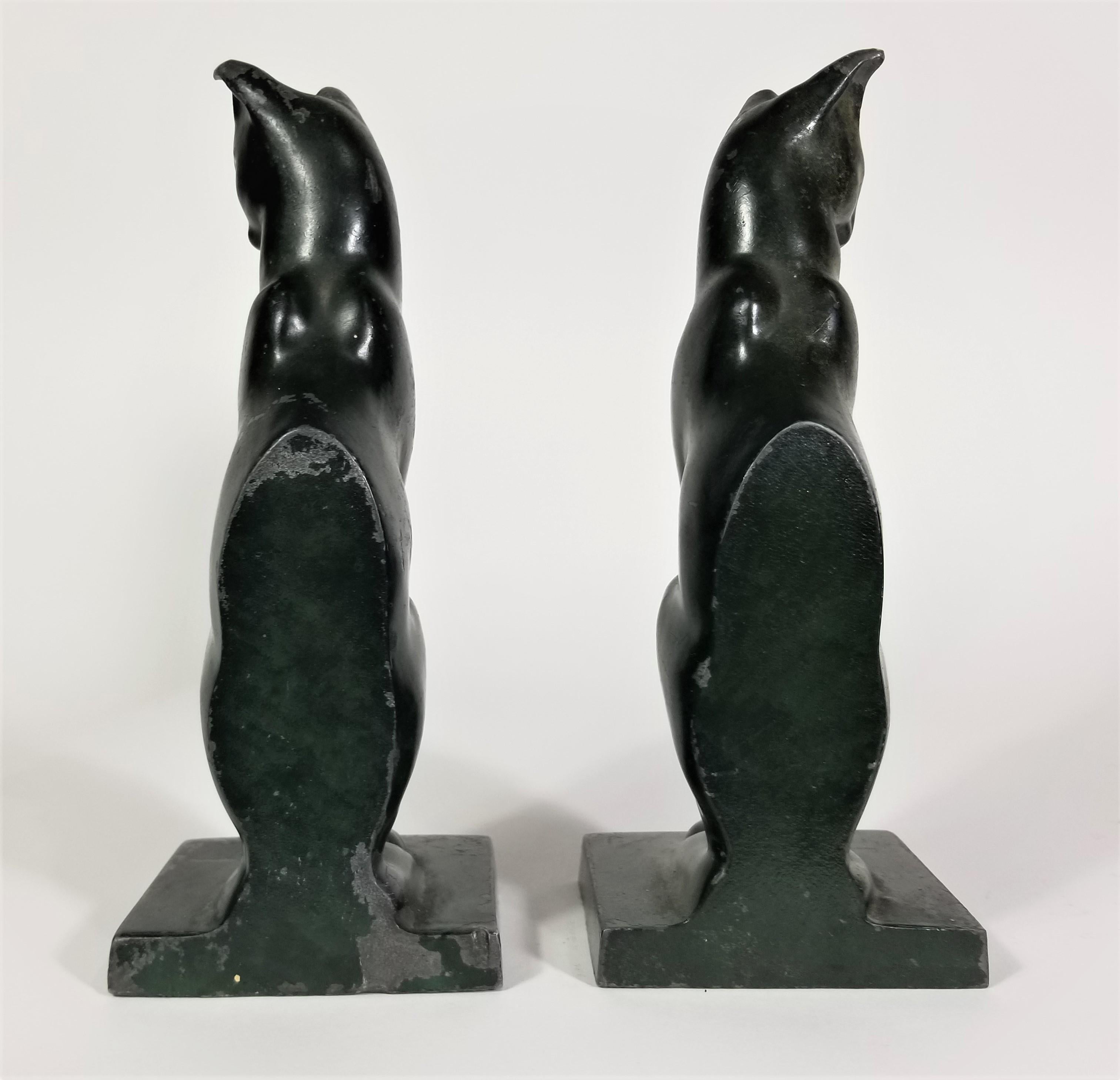 Art Deco Cast Iron Siamese Cat Bookends 6