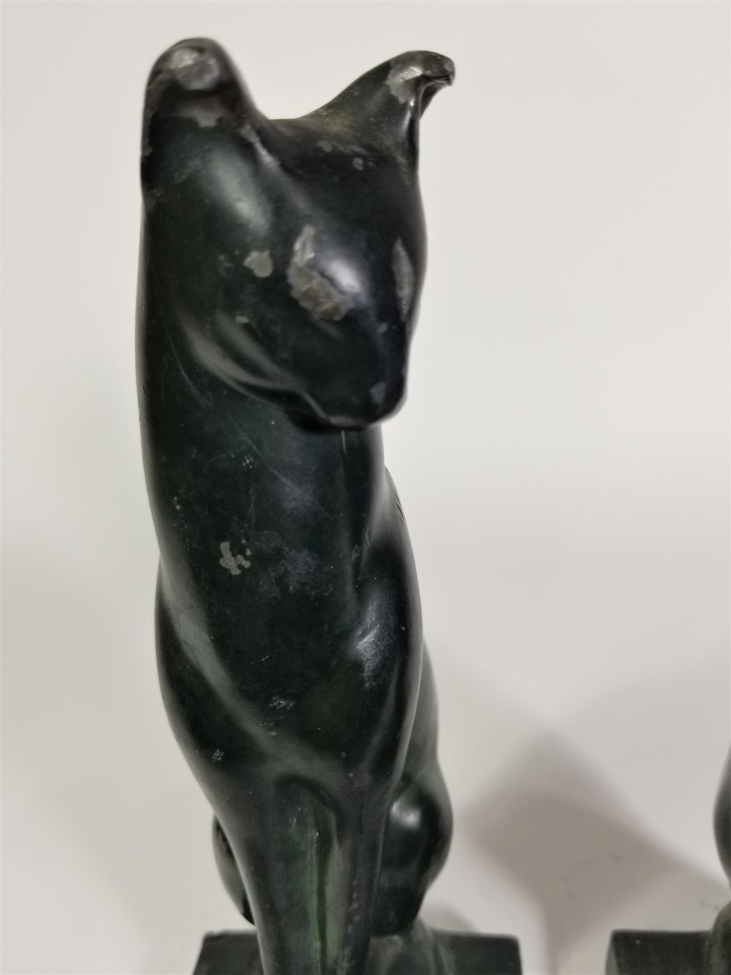 Art Deco Cast Iron Siamese Cat Bookends 11