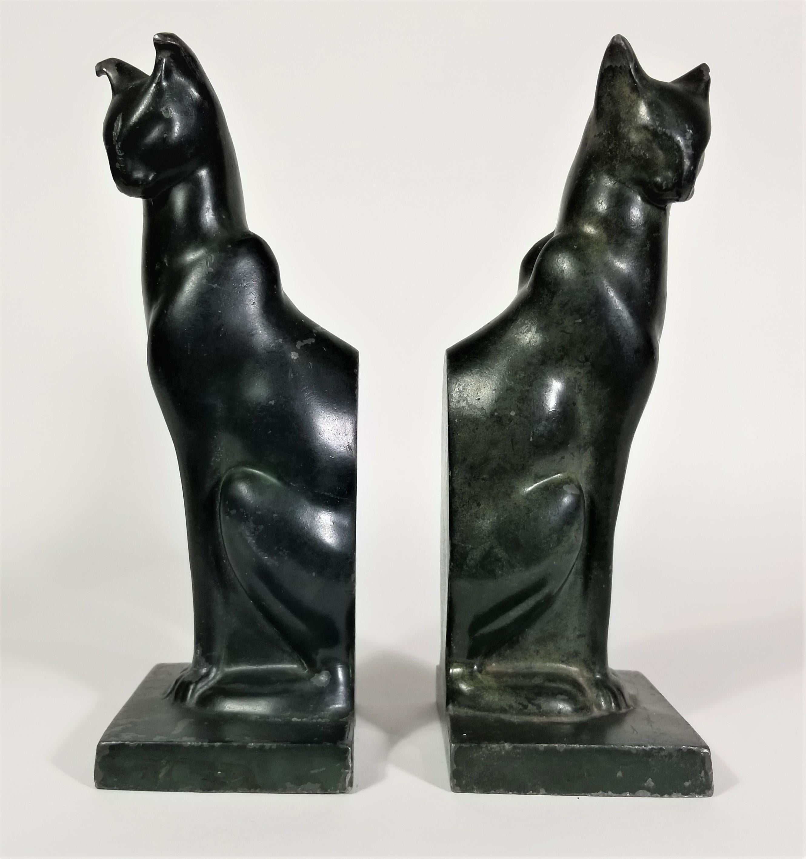 Art Deco Cast Iron Siamese Cat Bookends 13