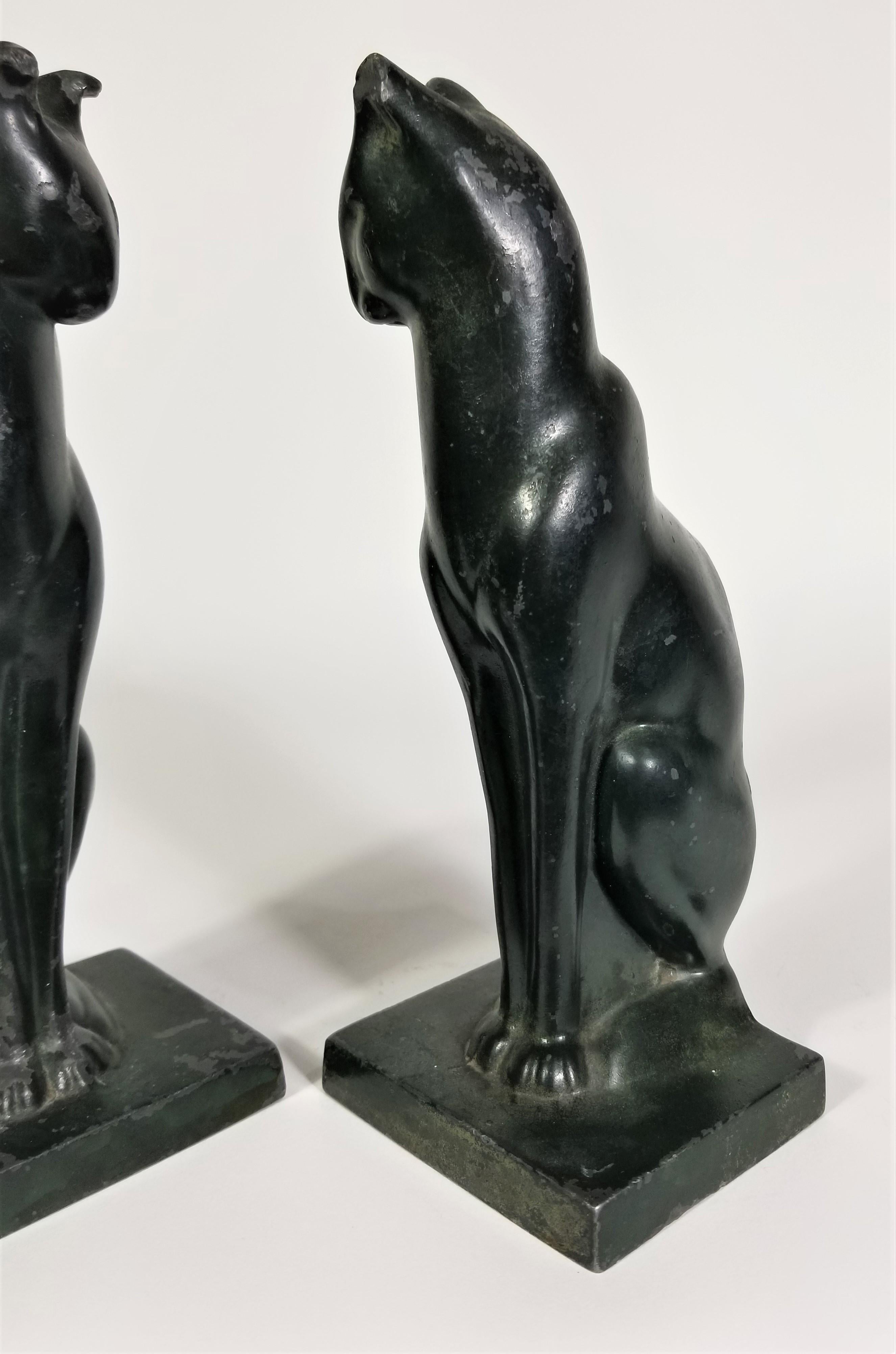 Art Deco Cast Iron Siamese Cat Bookends 2