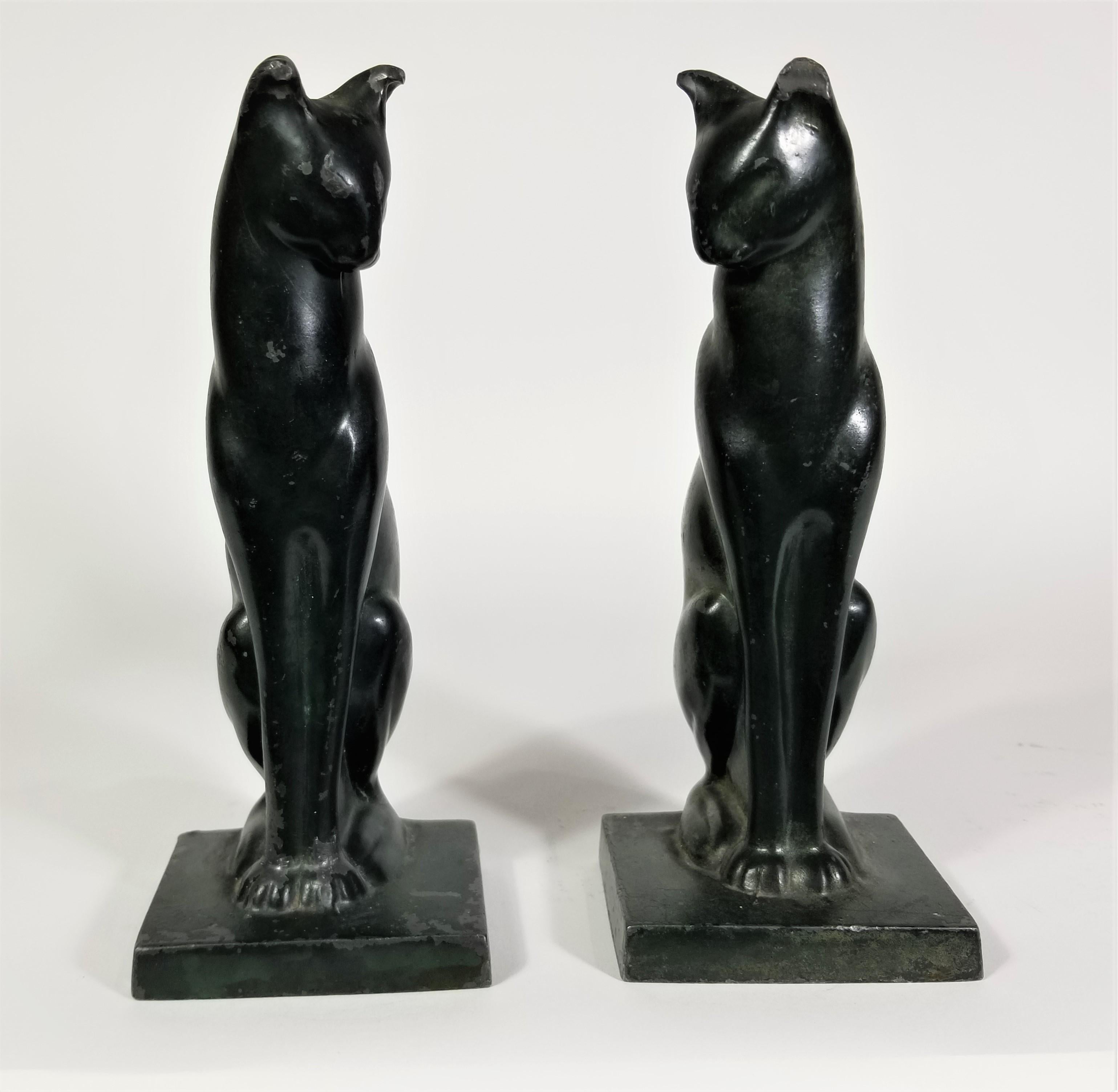 Art Deco Cast Iron Siamese Cat Bookends 3