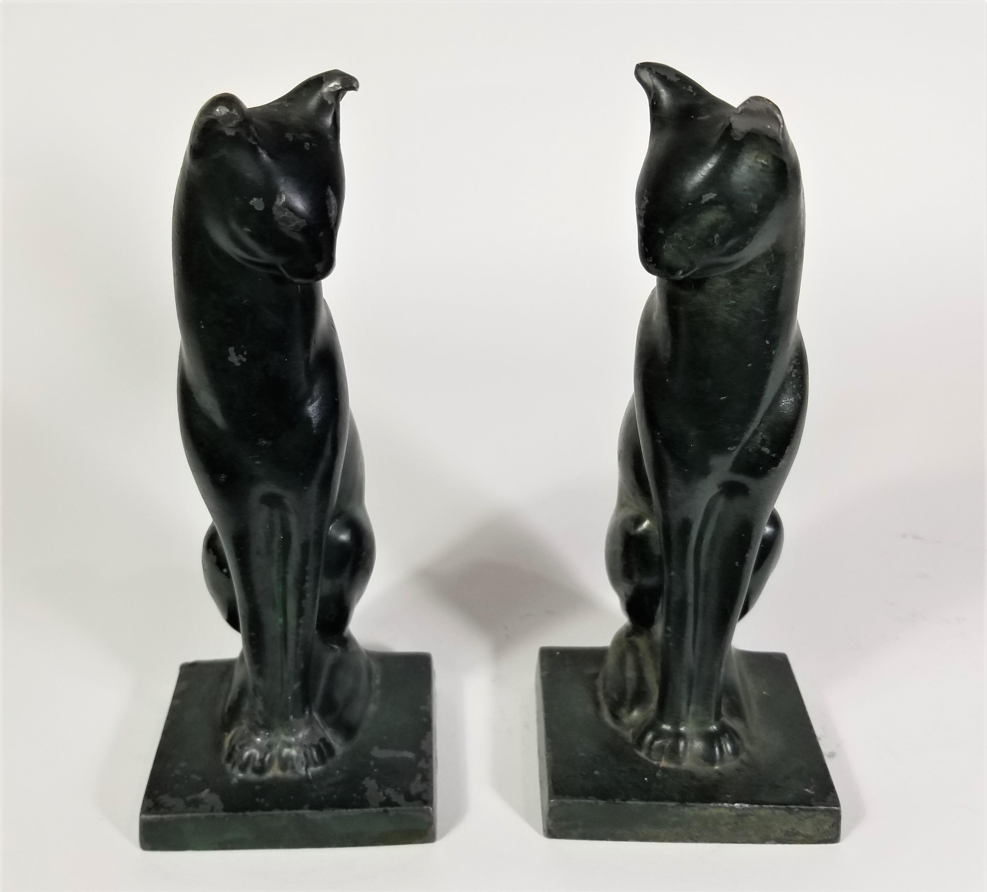 Art Deco Cast Iron Siamese Cat Bookends 4