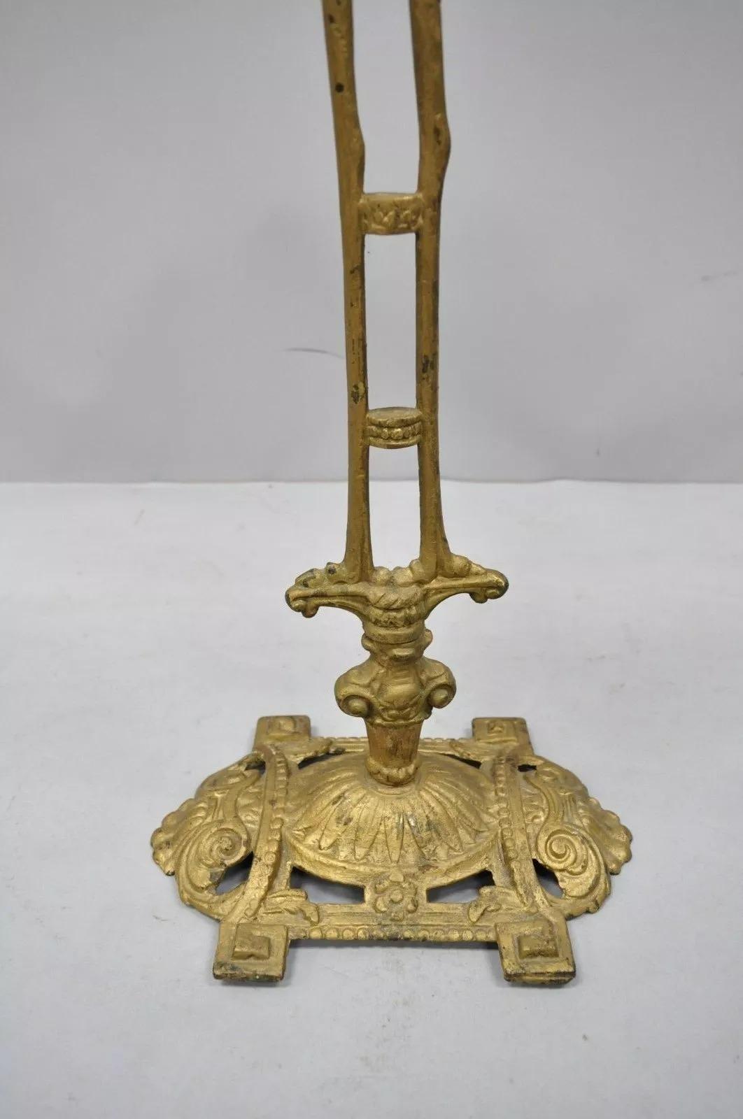 20th Century Art Deco Cast Iron Stork Bird Ashtray Smoking Stand Crane Heron by Sandel For Sale