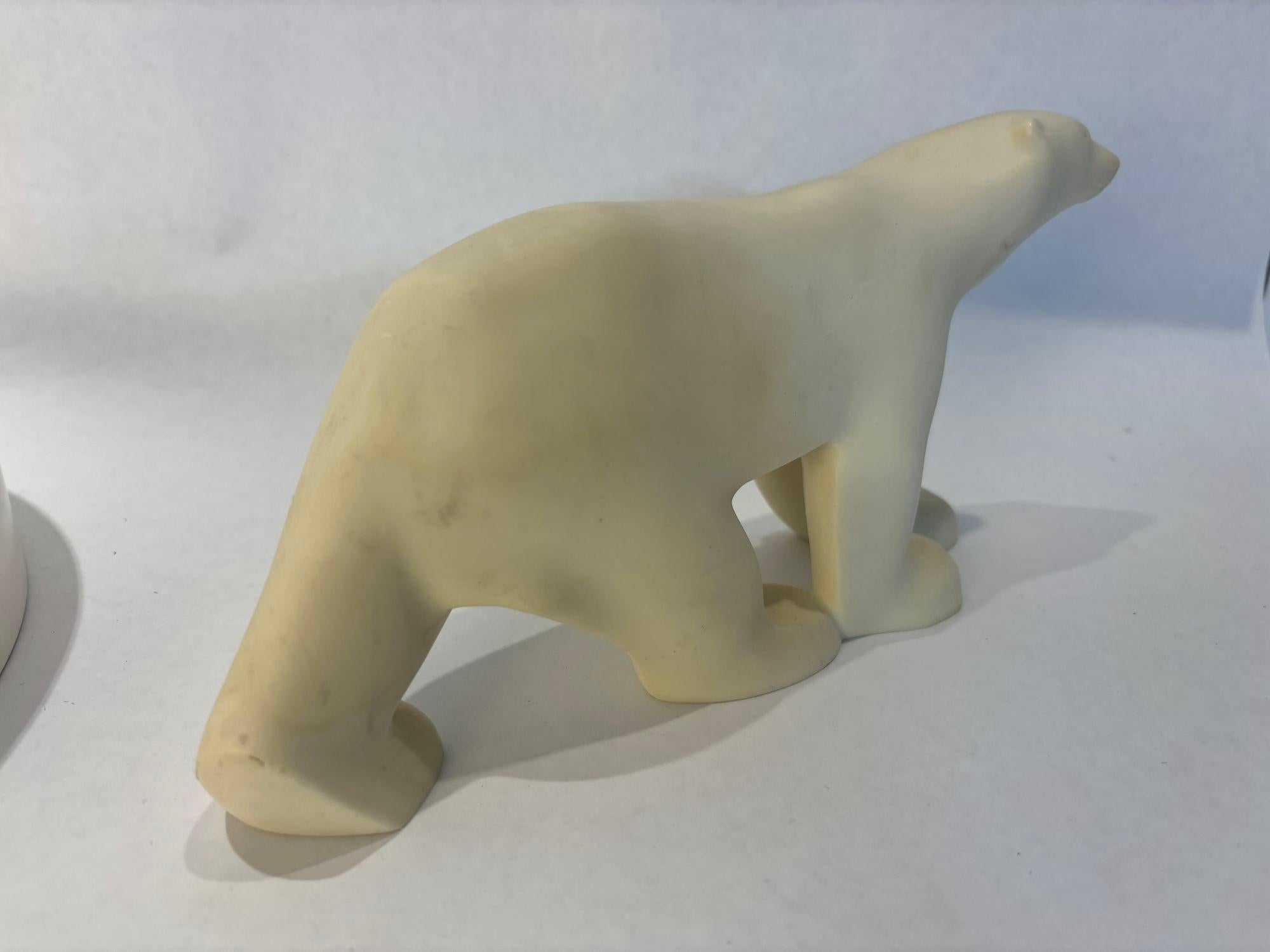 Resina Scultura di orso polare bianco in resina Art Déco di Francois Pompon in vendita