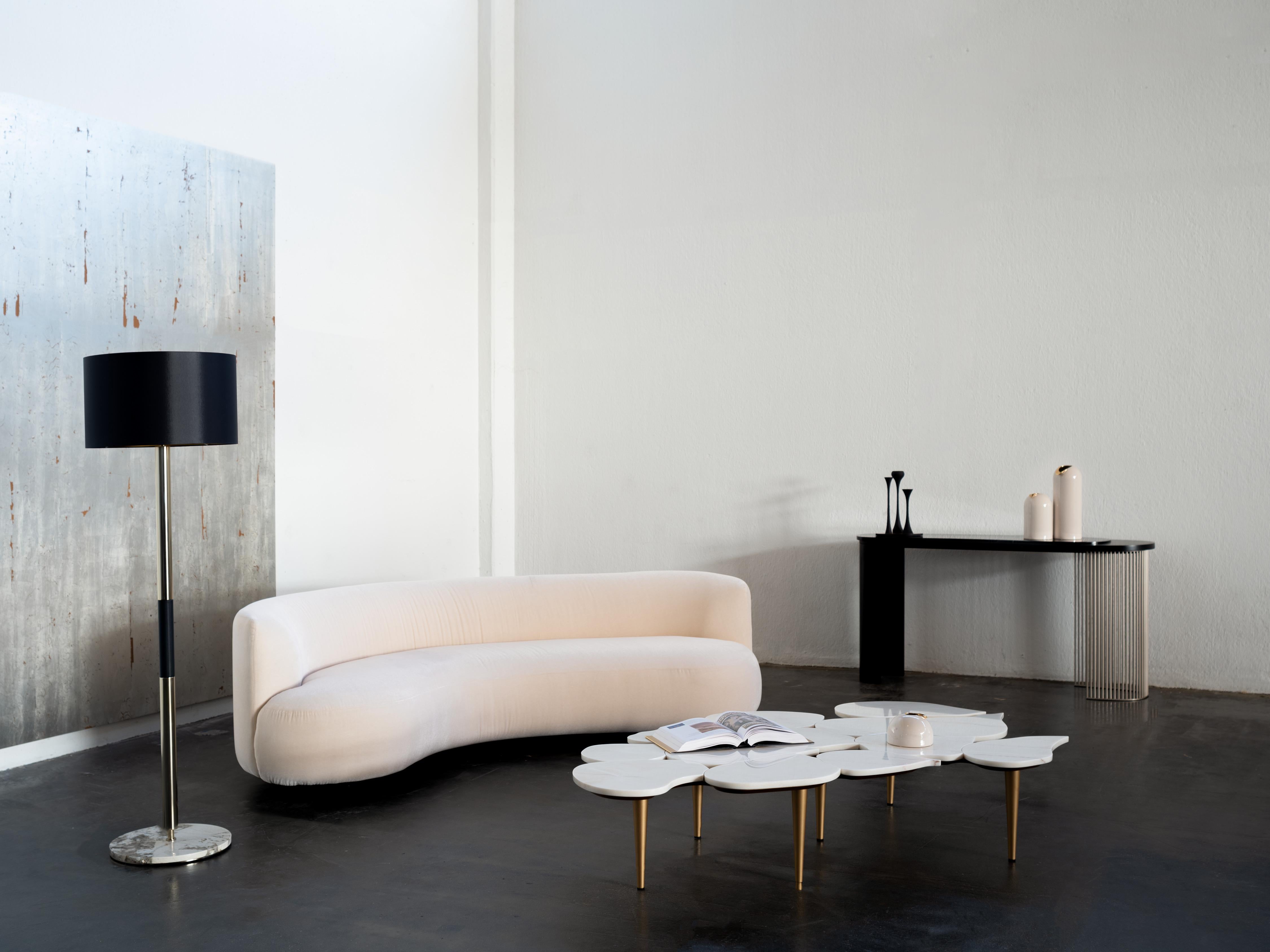 Art déco-Konsolentisch Castelo, Sahara Noir, Champagner, handgefertigt von Greenapple im Angebot 9