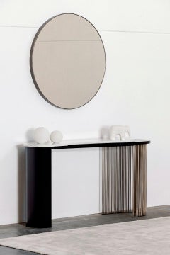 Art Deco Castelo Marble Console Table, Calacatta Bianco, Handmade by Greenapple