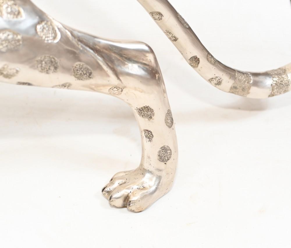 Art Deco Cat Large Bronze Cheetah Statue Panther 4