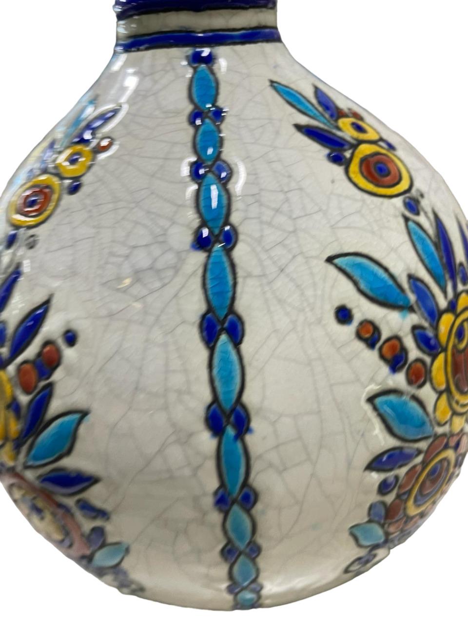 ART DECO CATTEAU Charles Egg Shape Vase D944 1925/1926 For Sale 1