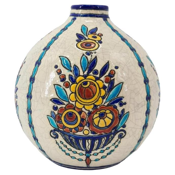 ART DECO CATTEAU Charles Egg Shape Vase D944 1925/1926 For Sale
