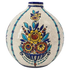 Antique ART DECO CATTEAU Charles Egg Shape Vase D944 1925/1926