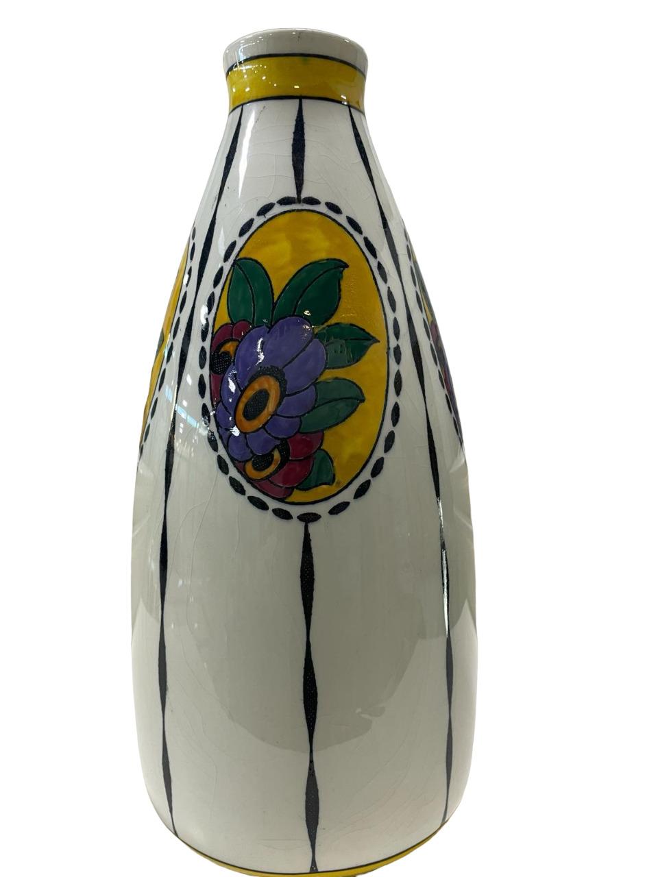 ART DECO CATTEAU Charles for Boch Keramis F781 Vase 1923. For Sale 5