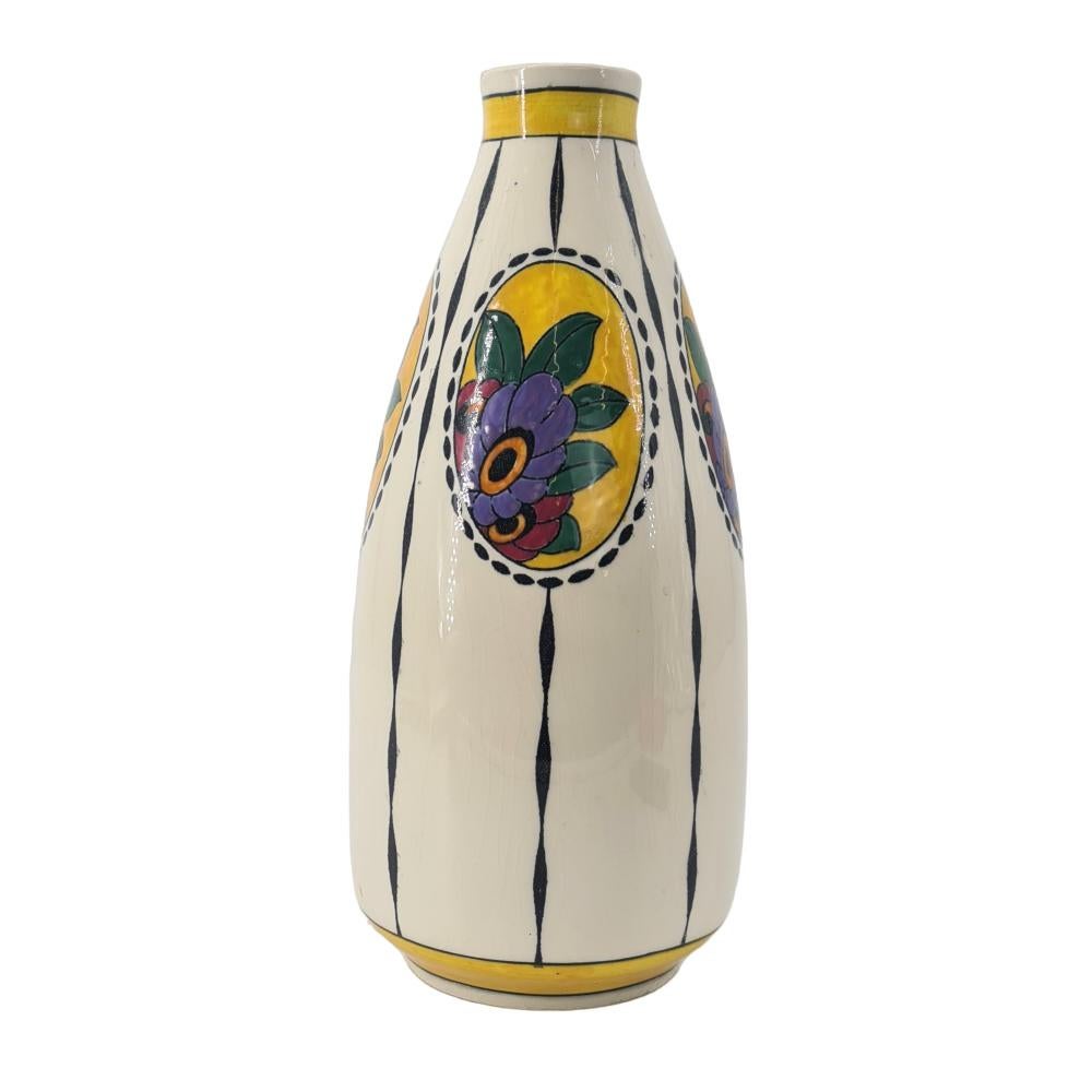 ART DECO CATTEAU Charles for Boch Keramis F781 Vase 1923. In Good Condition For Sale In Richmond Hill, ON
