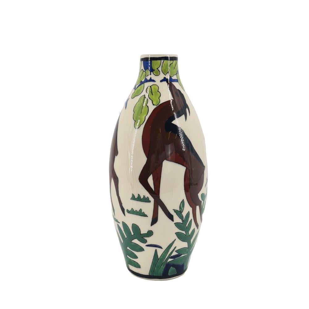 ART DECO CATTEAU Charles für Boch Keramis-Vase, 1930. (Art déco) im Angebot