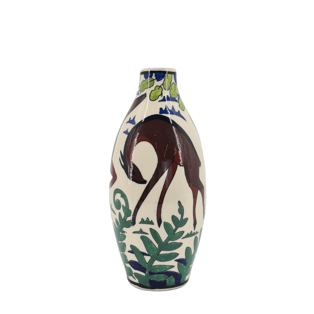 Belgian ART DECO CATTEAU Charles for Boch Keramis Vase 1930. For Sale
