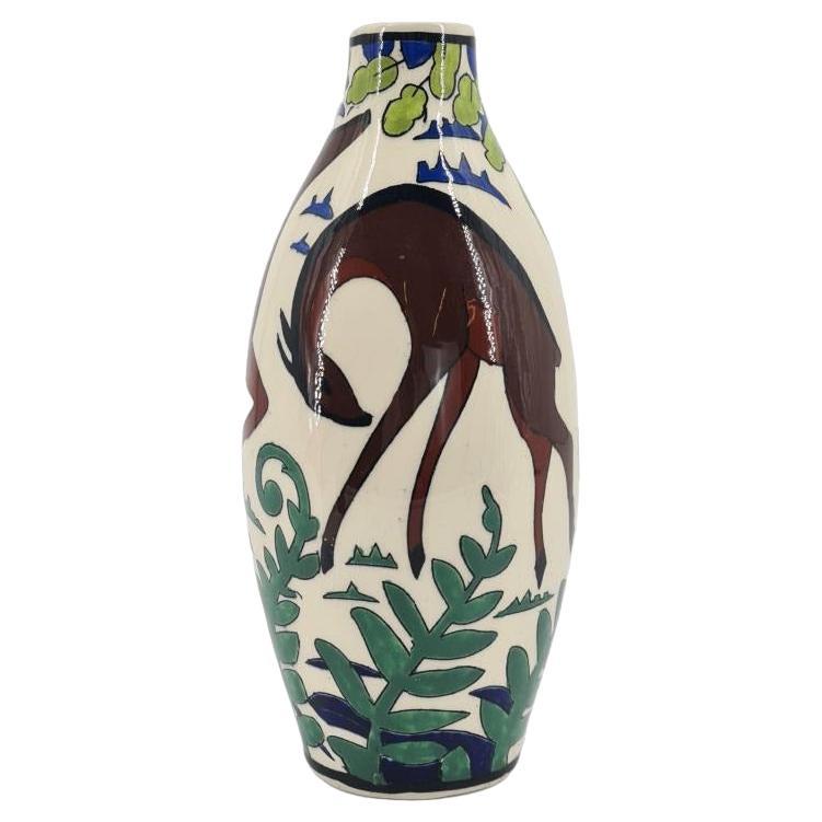 Vase ART DECO CATTEAU Charles pour Boch Keramis 1930.