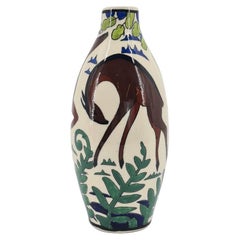 ART DECO CATTEAU Charles for Boch Keramis Vase 1930.