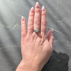 Art Deco C.D. Peacock European Diamond Platinum Vintage Lovebird Engagement Ring