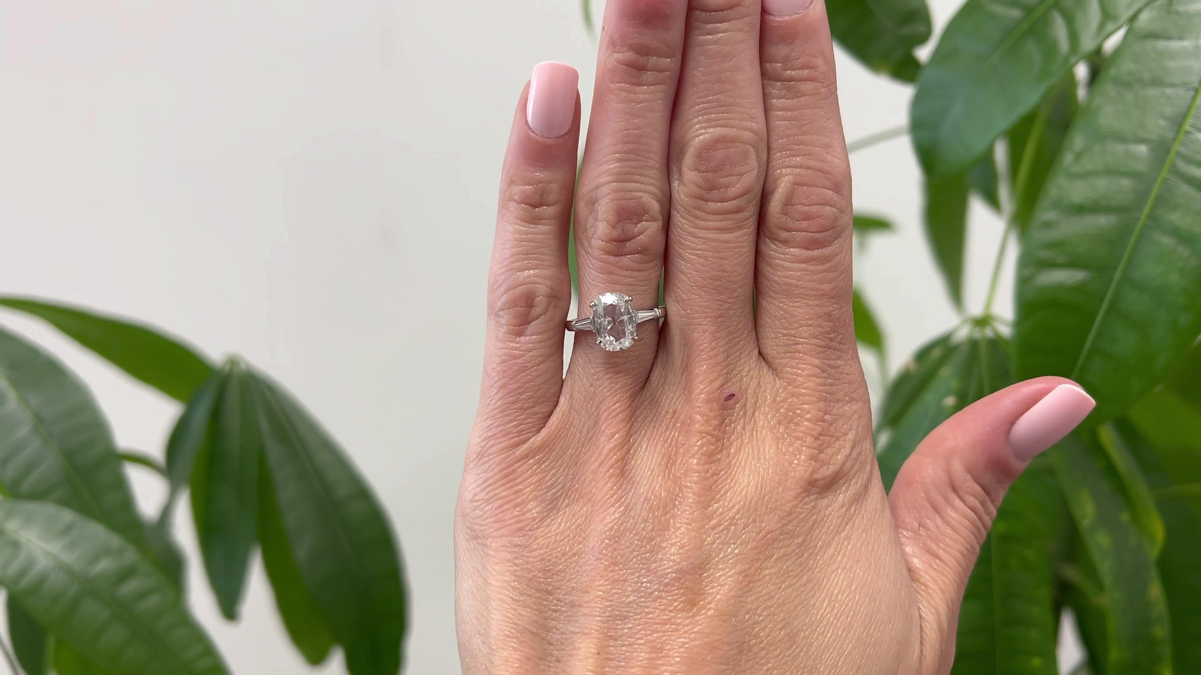 Art Deco C.D. Peacock GIA 2.00 Carat Old Mine Cut Diamond Platinum Ring In Good Condition In Beverly Hills, CA