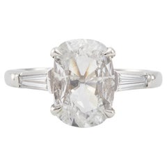 Art Deco C.D. Peacock GIA 2.00 Carat Old Mine Cut Diamond Platinum Ring