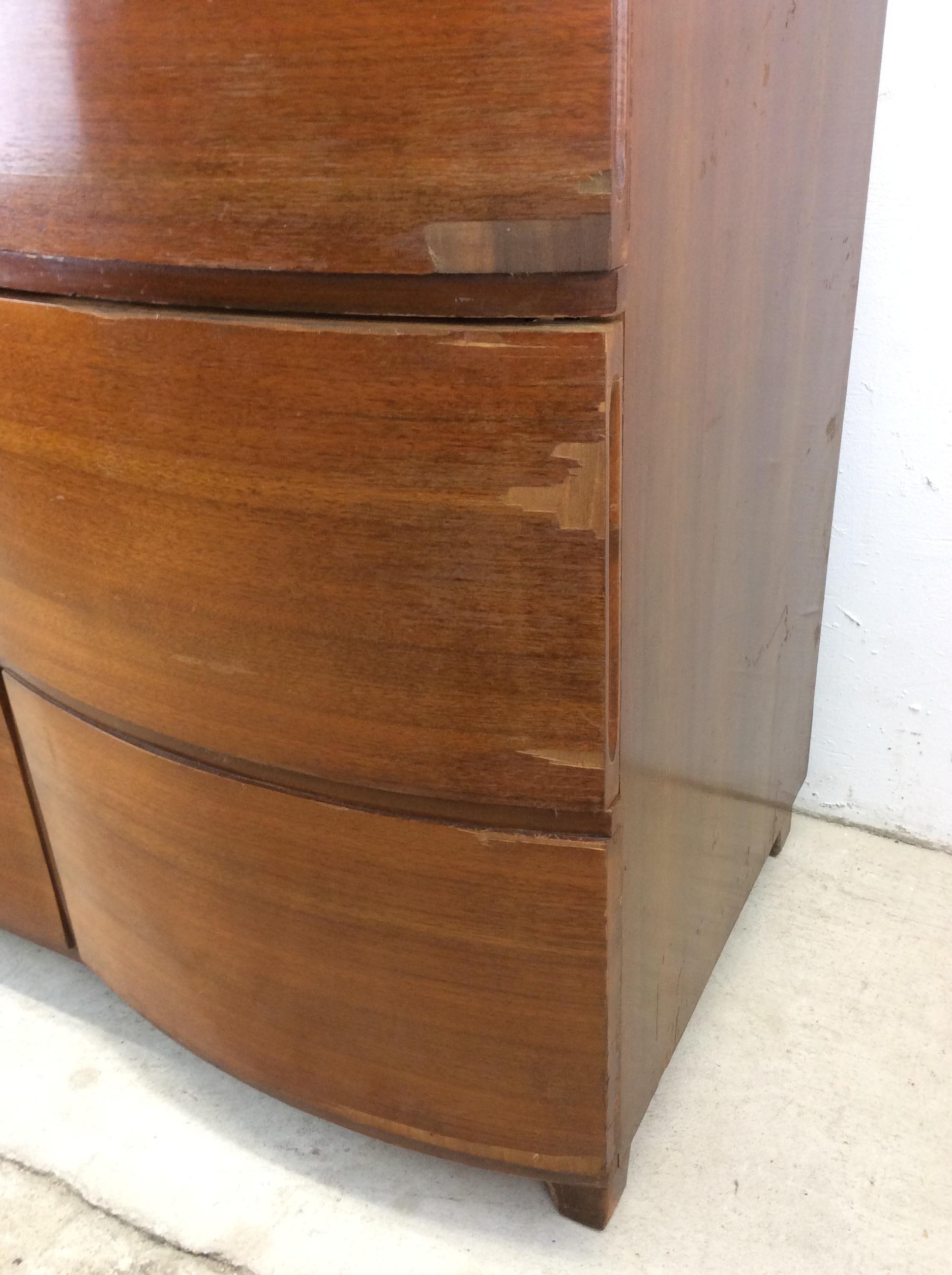Art Deco Cedar Lined Armoire with 4 Drawers For Sale 9