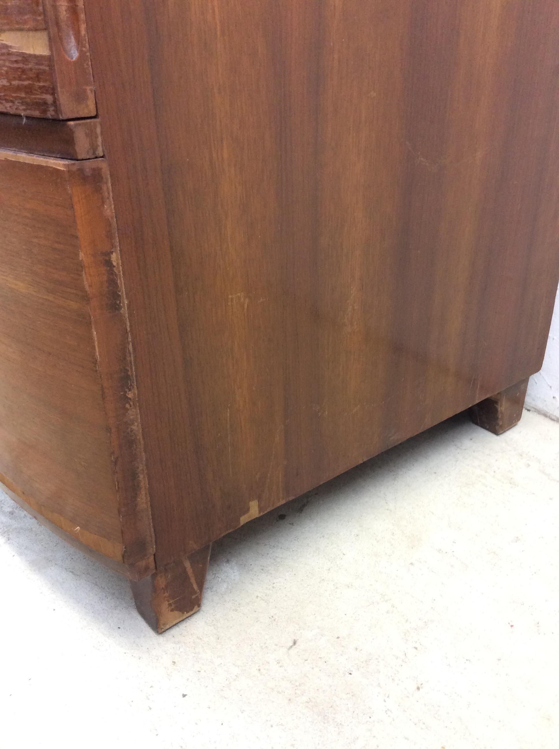 Art Deco Cedar Lined Armoire with 4 Drawers For Sale 11