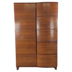 Vintage Art Deco Cedar Lined Armoire with 4 Drawers