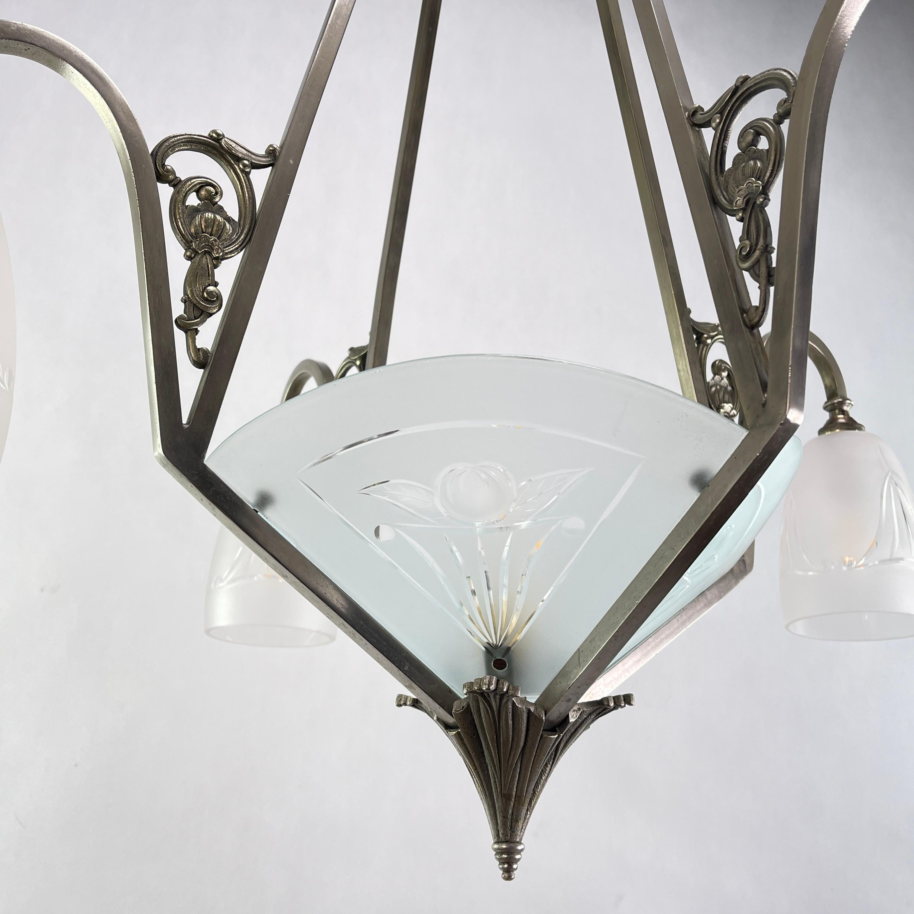 Early 20th Century Art Deco Ceiling Lamp, 1920s