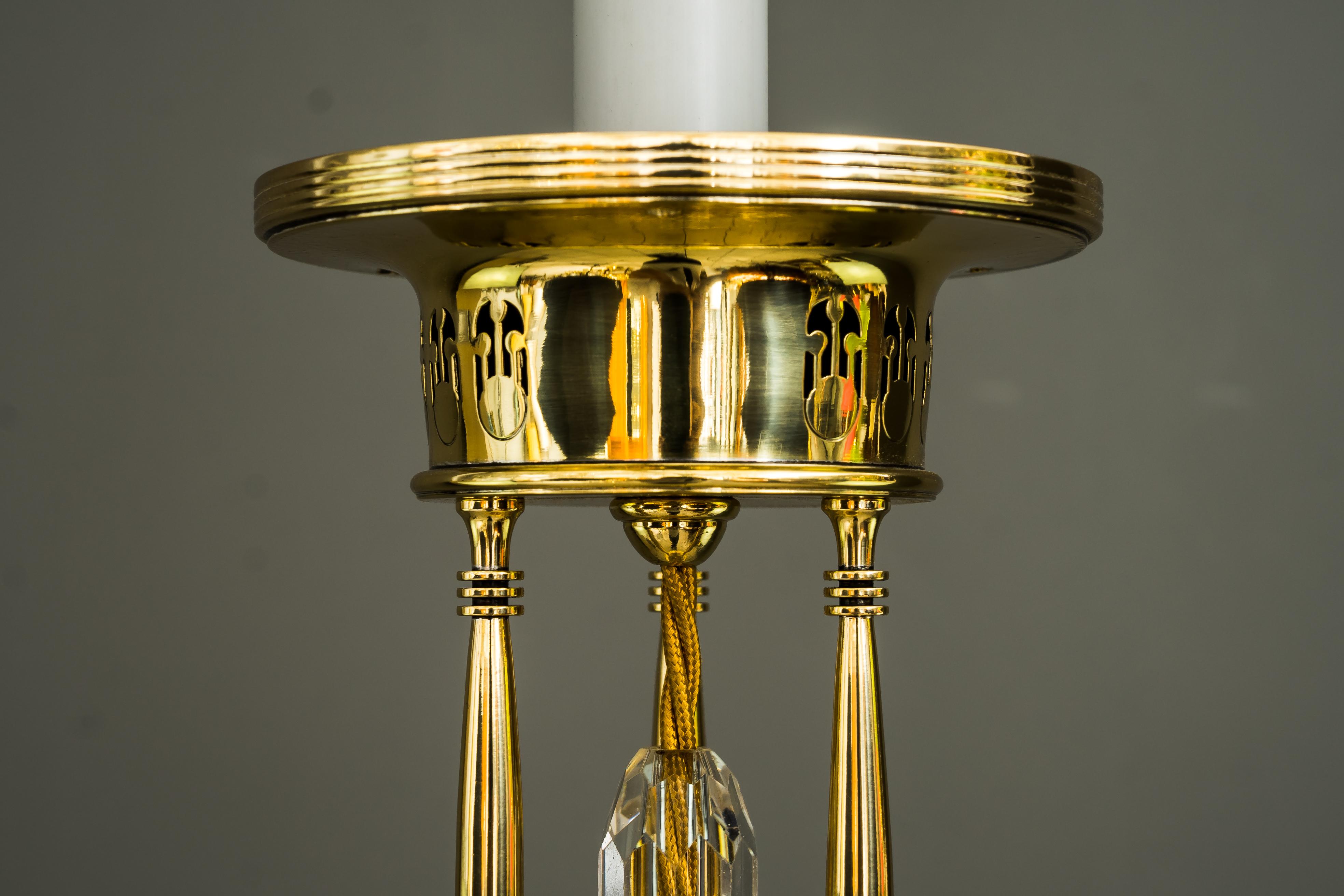 Lacquered Art Deco Ceiling Lamp Around 1920s with Original Opaline Glass Shade