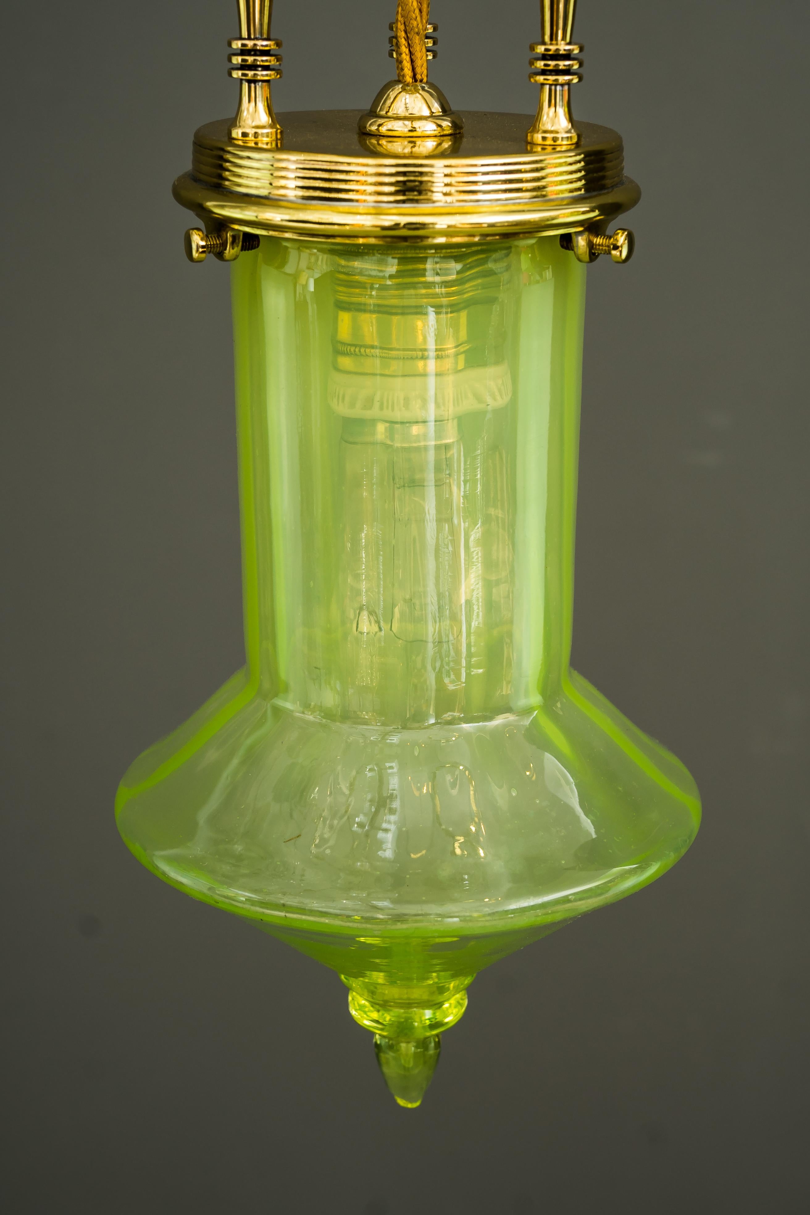 Early 20th Century Art Deco Ceiling Lamp Around 1920s with Original Opaline Glass Shade