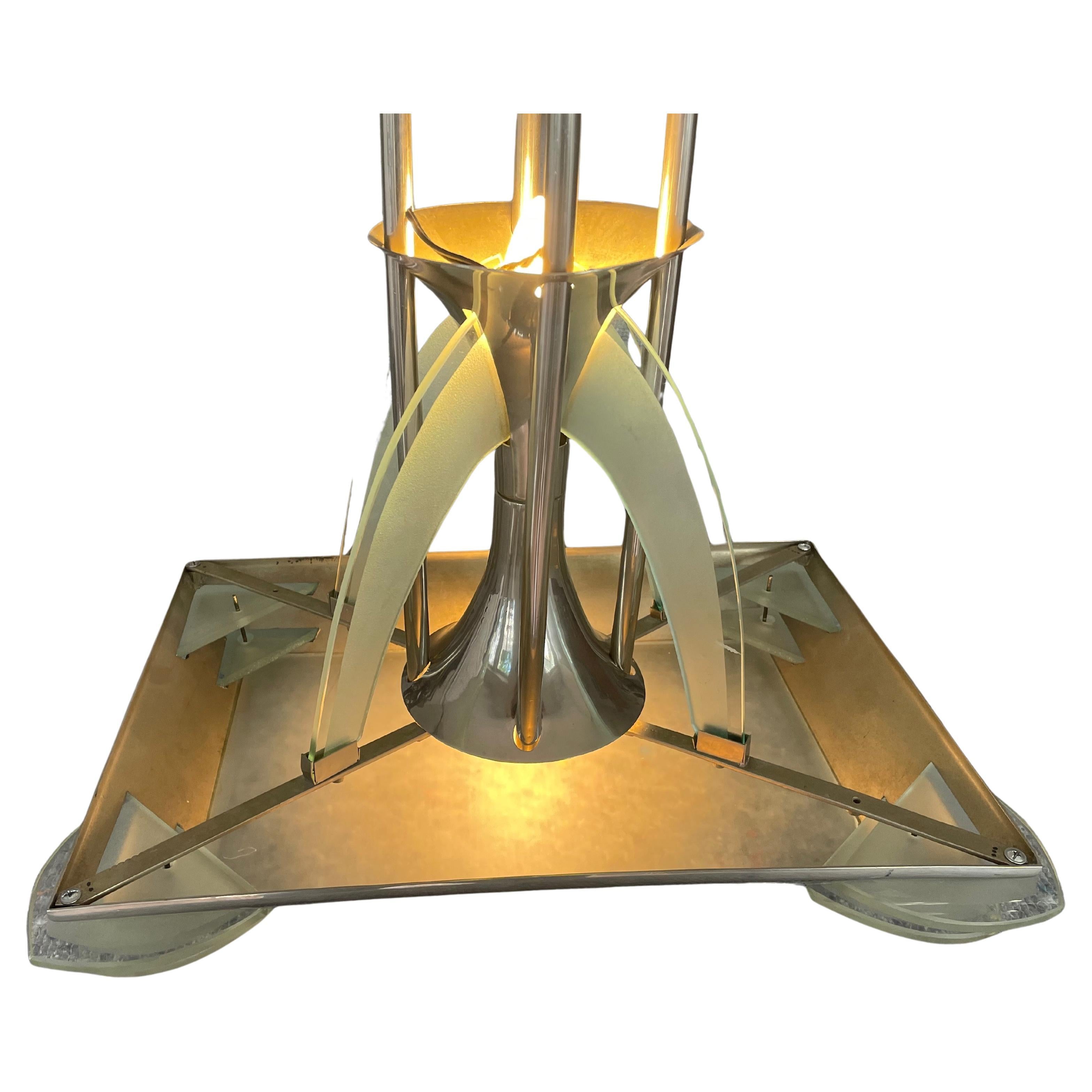 Rare French Art Déco ceiling lamp by Atelier Petitot. Design by Henry Petitot. 1920s.
Model 