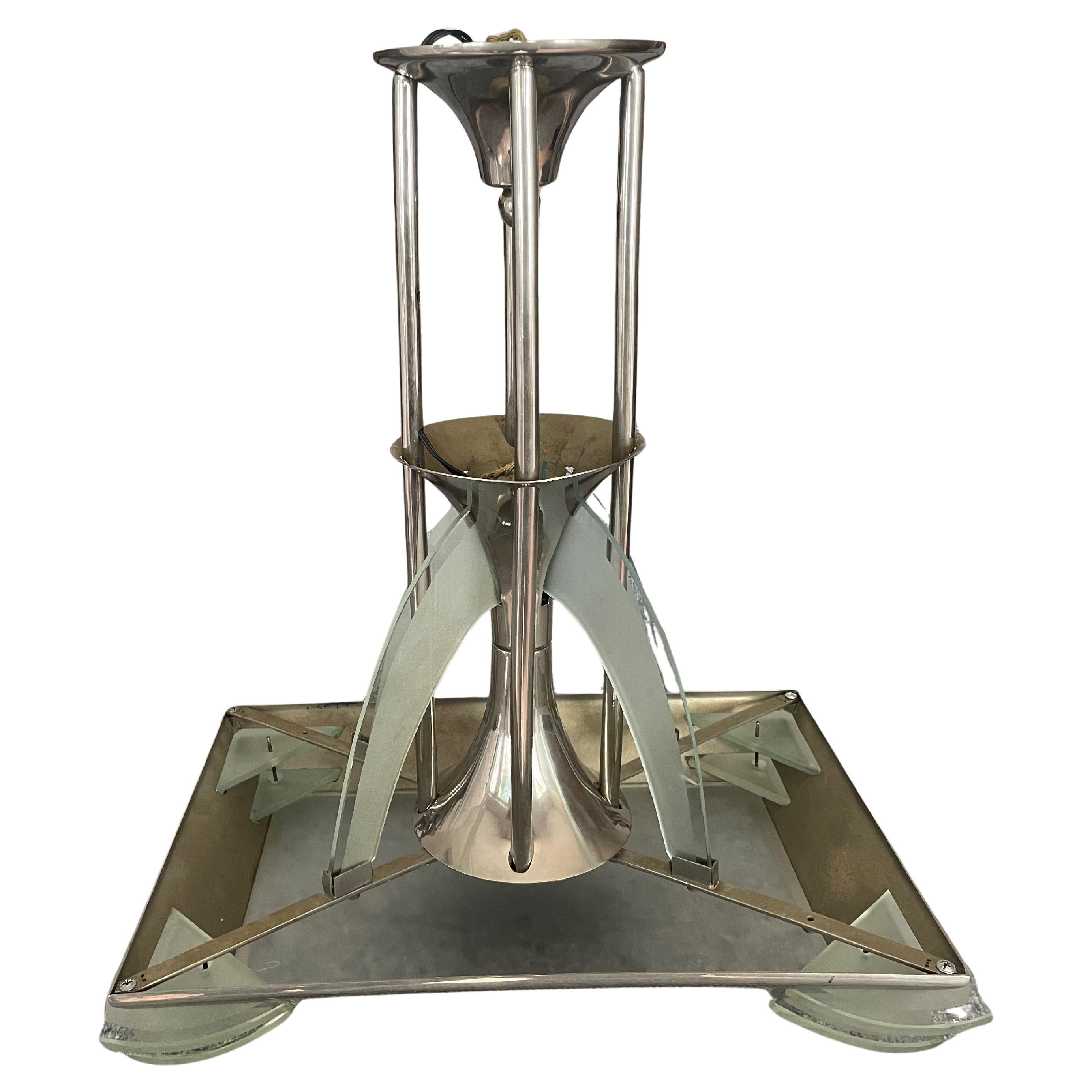 Art Déco ceiling lamp by Atelier Petitot . France 1920s. Signed and numbered. im Angebot