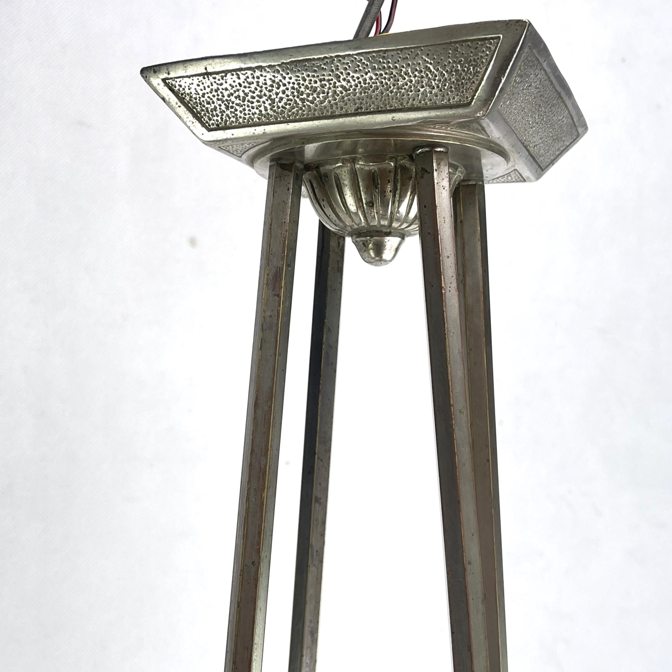 Art Deco Ceiling Lamp by Degue, 1920s For Sale 3