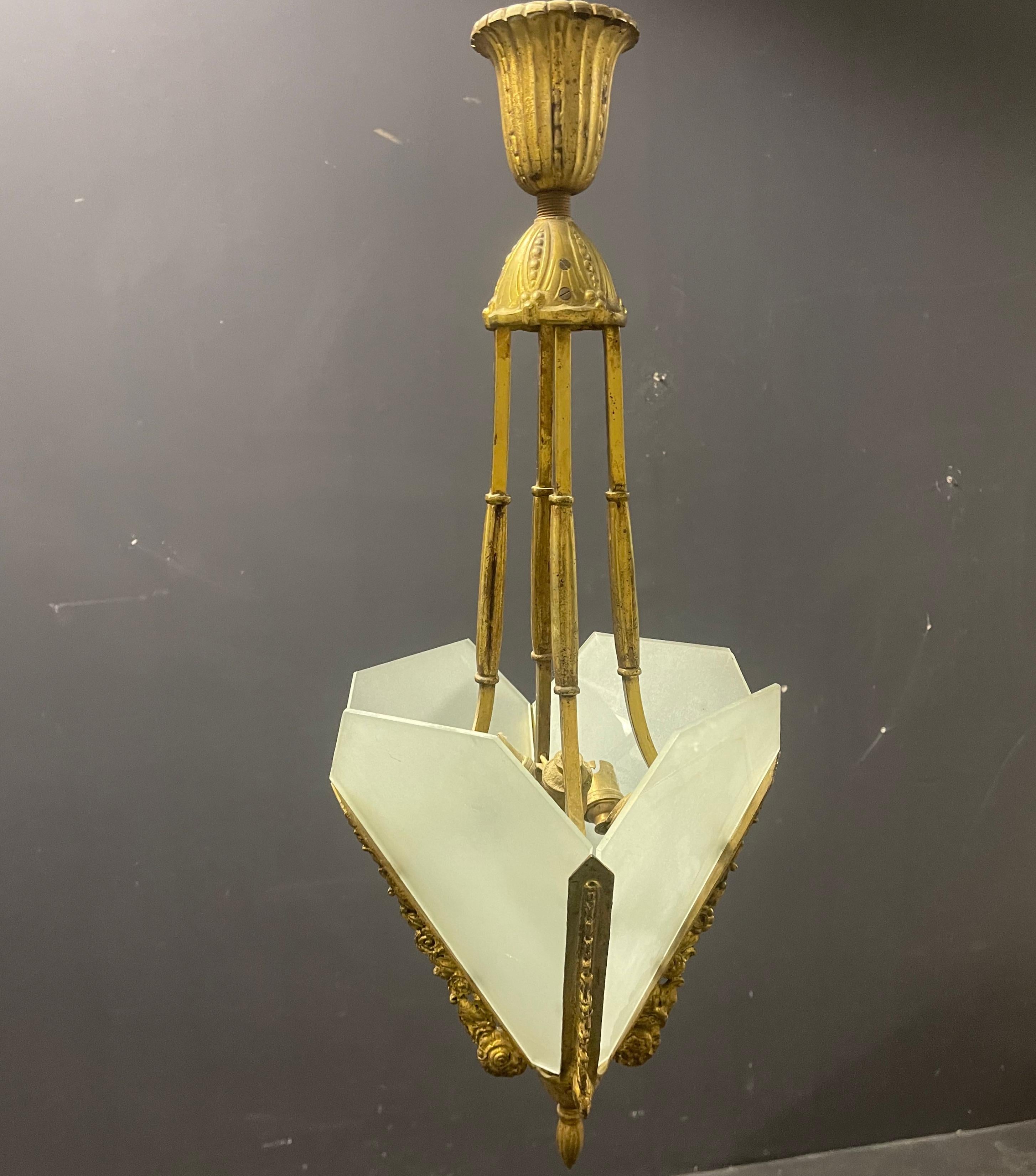 Art Deco Ceiling Lamp For Sale 3