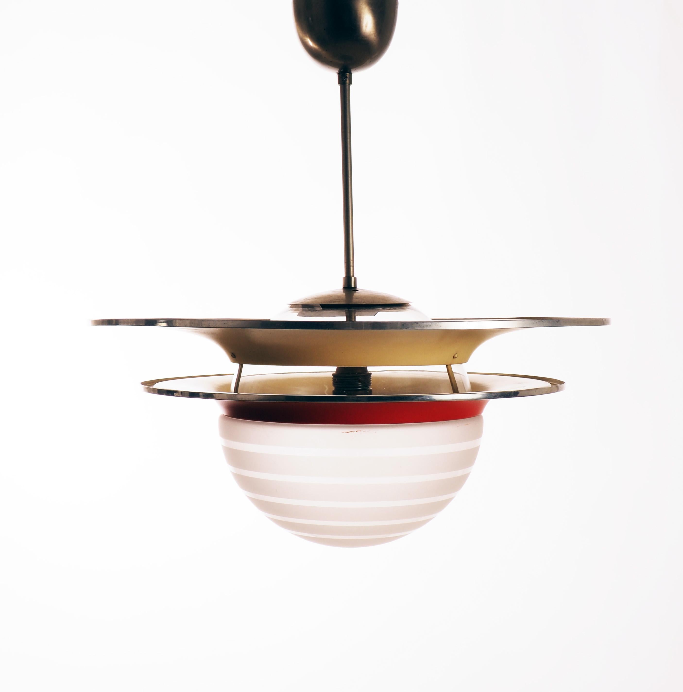 Swedish Art Deco Ceiling Lamp from Böhlmarks, Stockholm, Sweden