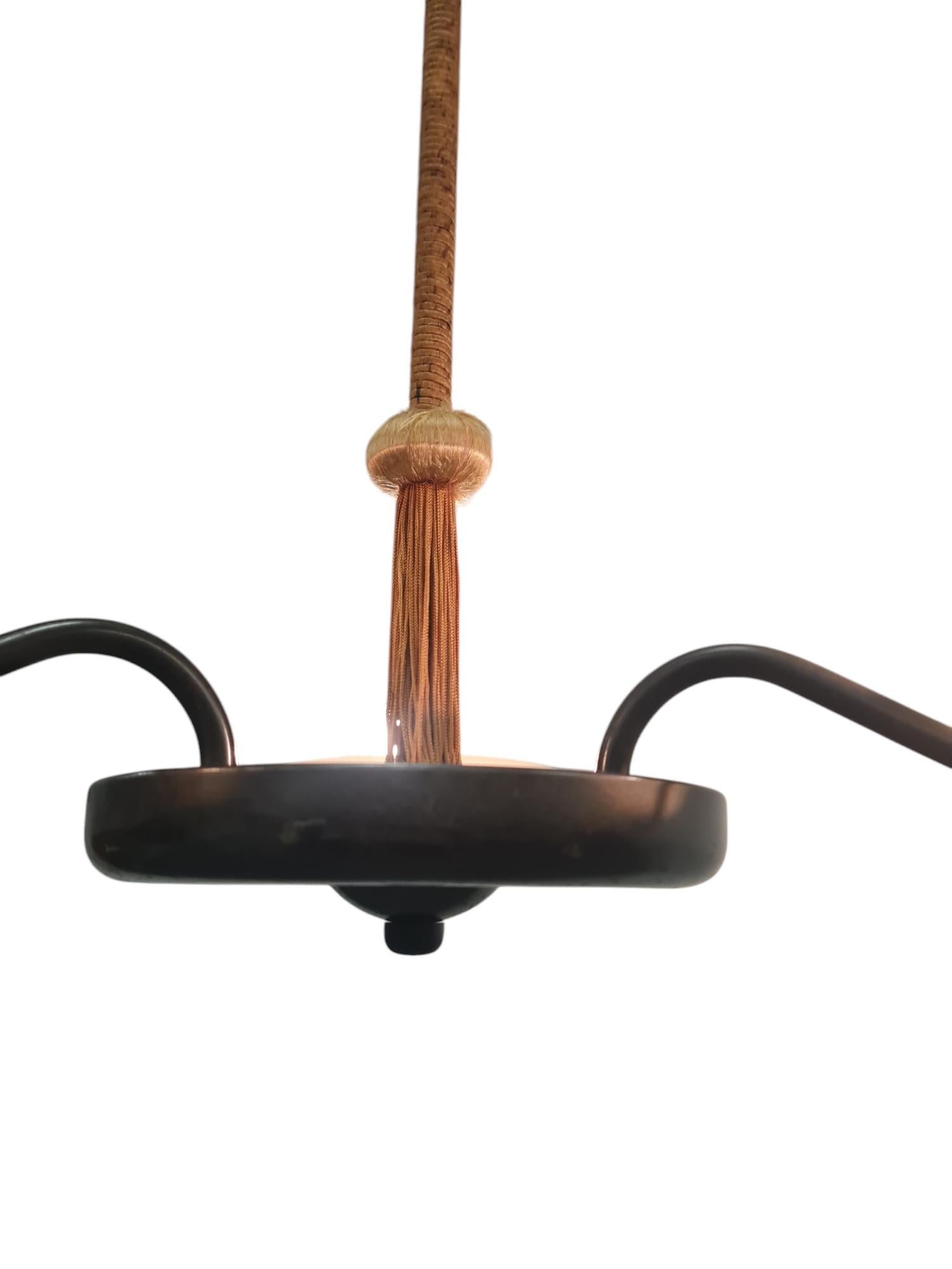 Finnish Art Deco Ceiling Lamp Attributed Paavo Tynell, Taito 1930s