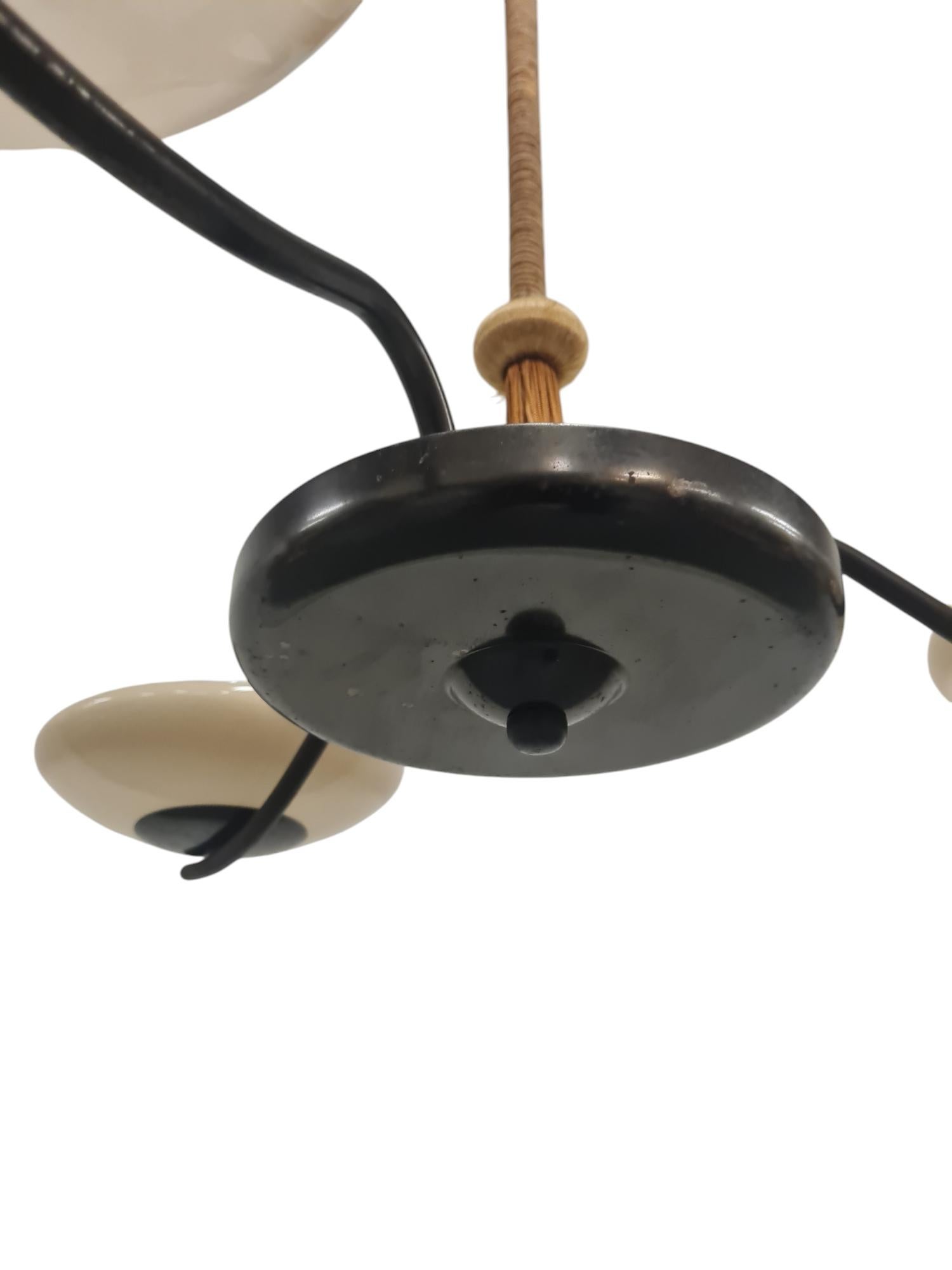 Mid-20th Century Art Deco Ceiling Lamp Attributed Paavo Tynell, Taito 1930s