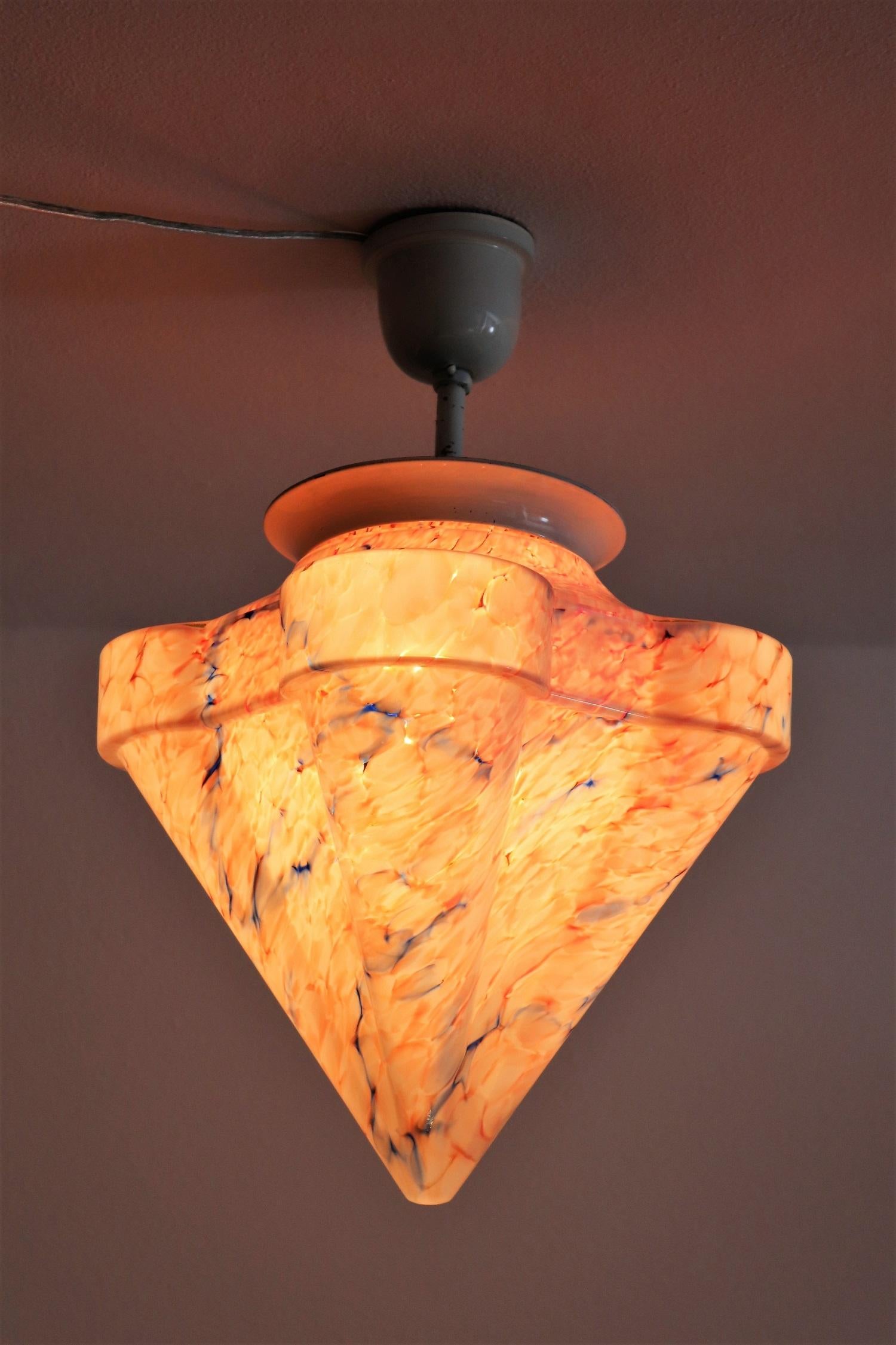 Mid-20th Century Art Deco Ceiling Lamp or Flush Mount Lighting, 1930s