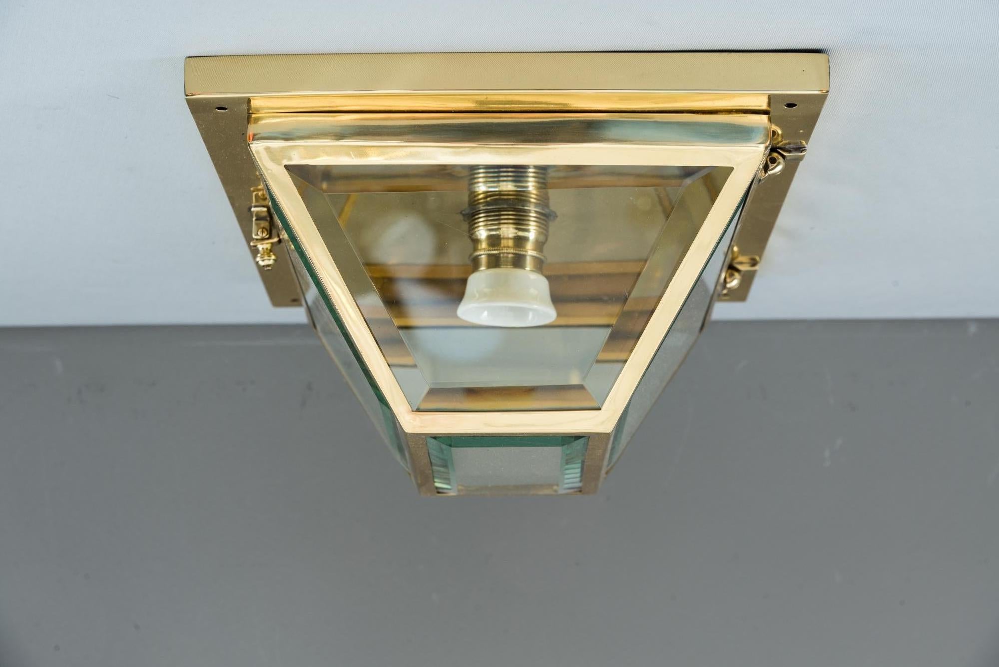 Polished Art Deco Ceiling Lamp or Wall Lamp, circa 1920s